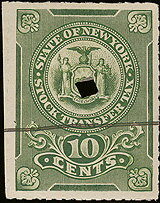 Stamp, Seal of New York, New York (NY),  , Birds, Birds of Prey, Coats of Arms, Eagles, Seals (Emblems)
