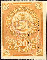 Stamp, Seal of New York, New York (NY),  , Birds, Birds of Prey, Coats of Arms, Eagles, Seals (Emblems)