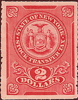 Stamp, Seal of New York, New York (NY),  , Birds, Birds of Prey, Coats of Arms, Eagles, Seals (Emblems)