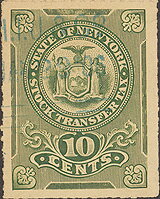 Stamp, Seal of New York, New York (NY),  , Birds, Birds of Prey, Coats of Arms, Eagles, Seals (Emblems)