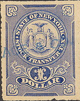 Stamp, Seal of New York, New York (NY),  , Birds, Birds of Prey, Coats of Arms, Eagles, Seals (Emblems)