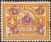 Stamp, Seal of New York, New York (NY),  , Birds, Birds of Prey, Coats of Arms, Eagles, Seals (Emblems)
