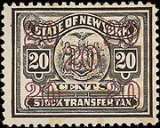 Stamp, Seal of New York, New York (NY),  , Birds, Birds of Prey, Coats of Arms, Eagles, Seals (Emblems)