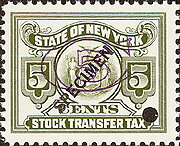 Stamp, Seal of New York, New York (NY),  , Birds, Birds of Prey, Coats of Arms, Eagles, Seals (Emblems)