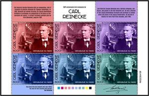 Mini Sheet, 200th Anniversary of the Birth of Carl Reinecke (1824–1910), Niger,  , Anniversaries and Jubilees, Composers