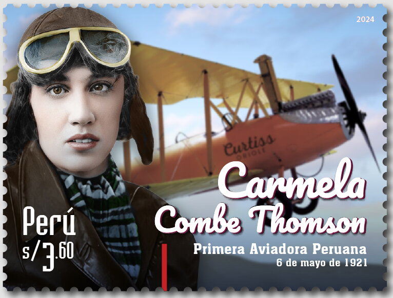 Carmela Combe Thomson, Aviator