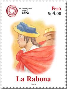 Stamp, La Rabona, Peru,  , Famous People, Independency Activists, Women