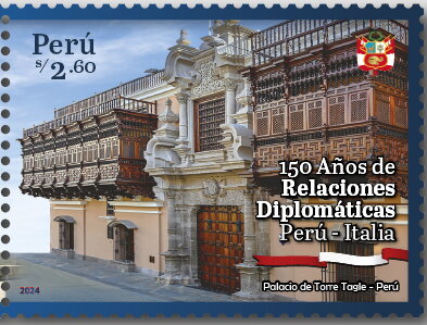 Stamp, Torre Tagle Palace, Lima, Peru, Peru,  , Diplomacy, Palaces