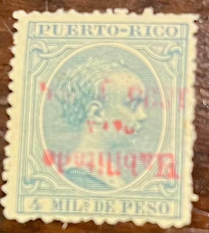 King Alfonso XIII overprinted