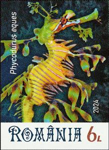 Stamp, Leafy Seadragon (Phycodurus eques), Romania,  , Animals (Fauna), Sea Life, Seahorses