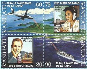 Stamp, Tenant with No. 1010-13, Vanuatu,  , Aviation, Aircrafts