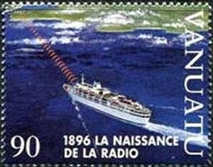 Stamp, Passenger Ship is headed by Radio Navigation, Vanuatu,  