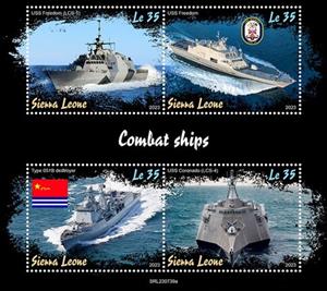 Mini Sheet, Combat Ships, Sierra Leone,  , Navies, Warships