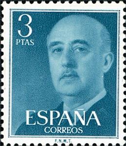 Stamp, Franco, General, Spain,  , Dictators, Famous People, Generals, Heads of State, Heads of State (Military), Men