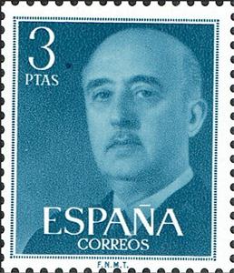 Stamp, Franco, General, Spain,  , Dictators, Famous People, Generals, Heads of State, Heads of State (Military), Men