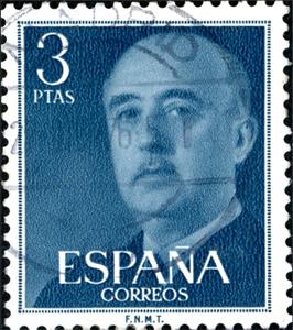 Stamp, Franco, General, Spain,  , Dictators, Famous People, Generals, Heads of State, Heads of State (Military), Men