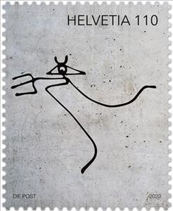 Stamp, Art in Architecture: Special Edition Harald Naegeli, Switzerland,  , Art, Artists