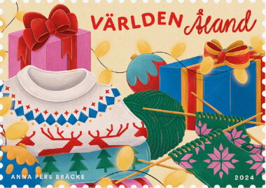 Stamp, Knitted Holiday Items, Åland Islands,  , Christmas