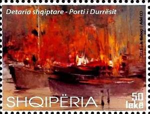Stamp, Maritime Albania : The Port of Durrës, Albania,  , Ports