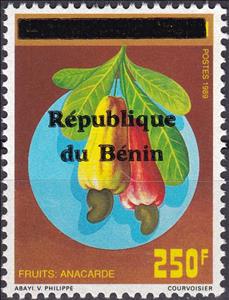 Stamp, Cashew (Anacardium occidentale), Benin,  , Fruits and Berries, Plants (Flora)