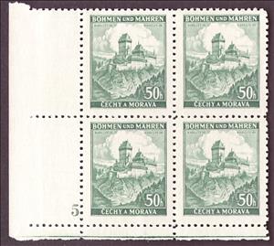 Stamp with Collectible Margin, Karlstein / Karlštejn, Bohemia and Moravia,  , Buildings, Castles, Landscapes