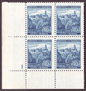 Stamp with Collectible Margin, Klingenberg / Zvíkov, Bohemia and Moravia,  , Buildings, Castles, Landscapes