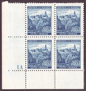 Stamp with Collectible Margin, Klingenberg / Zvíkov, Bohemia and Moravia,  , Buildings, Castles, Landscapes