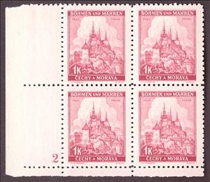 Stamp with Collectible Margin, Prag / Praha, Bohemia and Moravia,  , Buildings, Castles, Landscapes, Townscapes / City Views