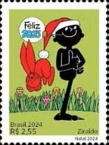 Stamp, Christmas 2024 : Illustratons by Ziraldo, Brazil,  , Christmas, Graphic Artists
