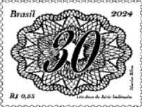 Design of 30 Reis Stamp of 1844