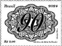 Stamp, Design of 90 Reis Stamp of 1844, Brazil,  , Stamps