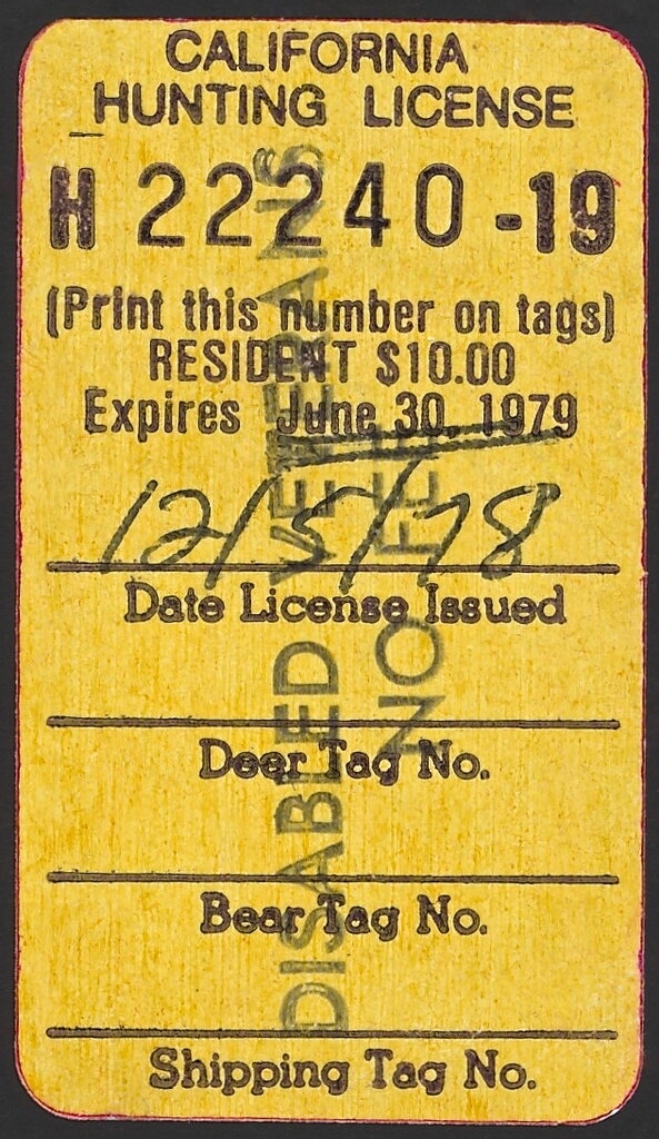 Hunting License Validation - Disabled Veterans