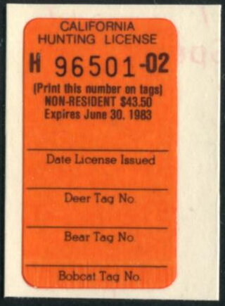 Hunting License Validation - Non-Resident