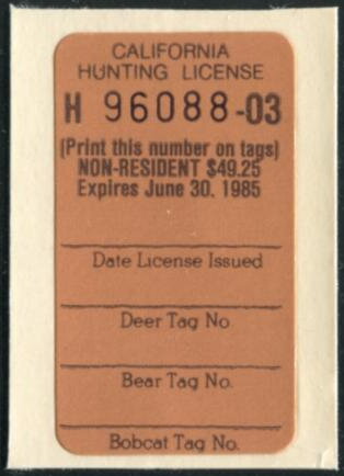 Hunting License Validation - Non-Resident