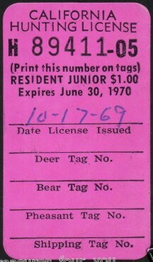 Hunting License Validation - Resident Junior
