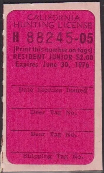 Hunting License Validation - Resident Junior