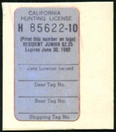 Hunting License Validation - Resident Junior
