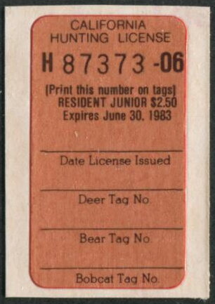 Hunting License Validation - Resident Junior
