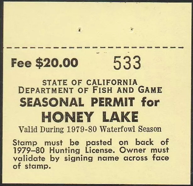 Seasonal Permit for Honey Lake