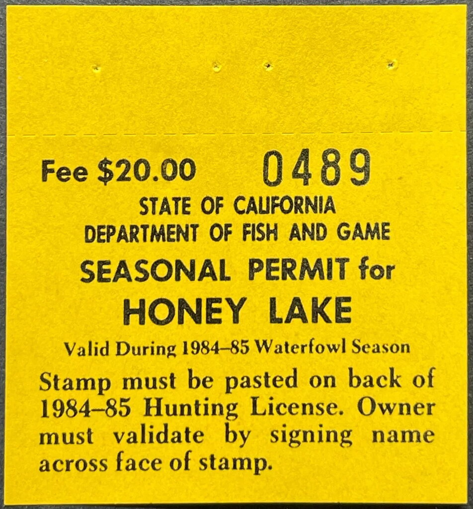 Seasonal Permit for Honey Lake