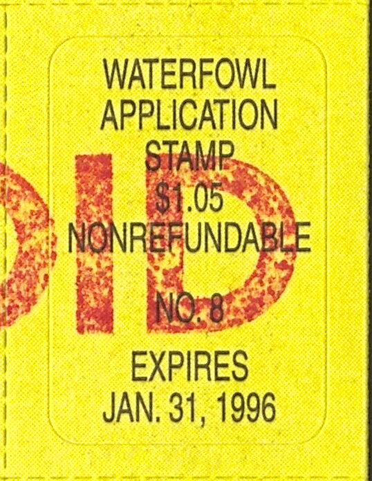 Waterfowl Application Stamp Nonrefundable
