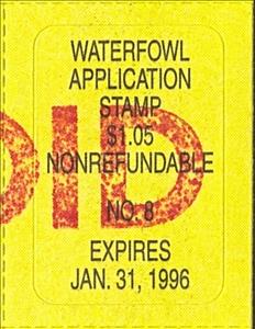 Stamp, Waterfowl Application Stamp Nonrefundable, California (CA),  , Hunting