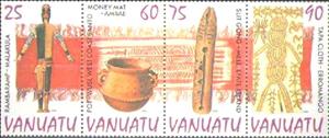 Stamp, Tenant with No. 996-99, Vanuatu,  , Crafts