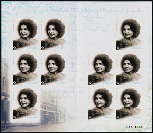 Booklet Pane, Alice Munro, booklet pane, Canada,  , Authors, Famous People, Literary People (Poets and Writers), Literature, Women