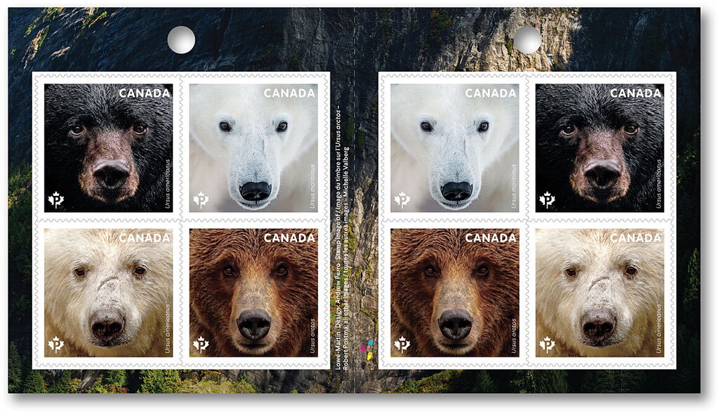 Bears of Canada booklet pane