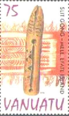 Stamp, Slit drum from Imere, Vanuatu,  , Crafts
