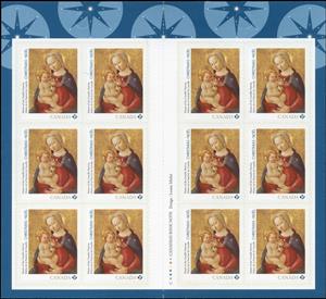 Booklet Pane, Madonna and Child, booklet pane, Canada,  , Christmas