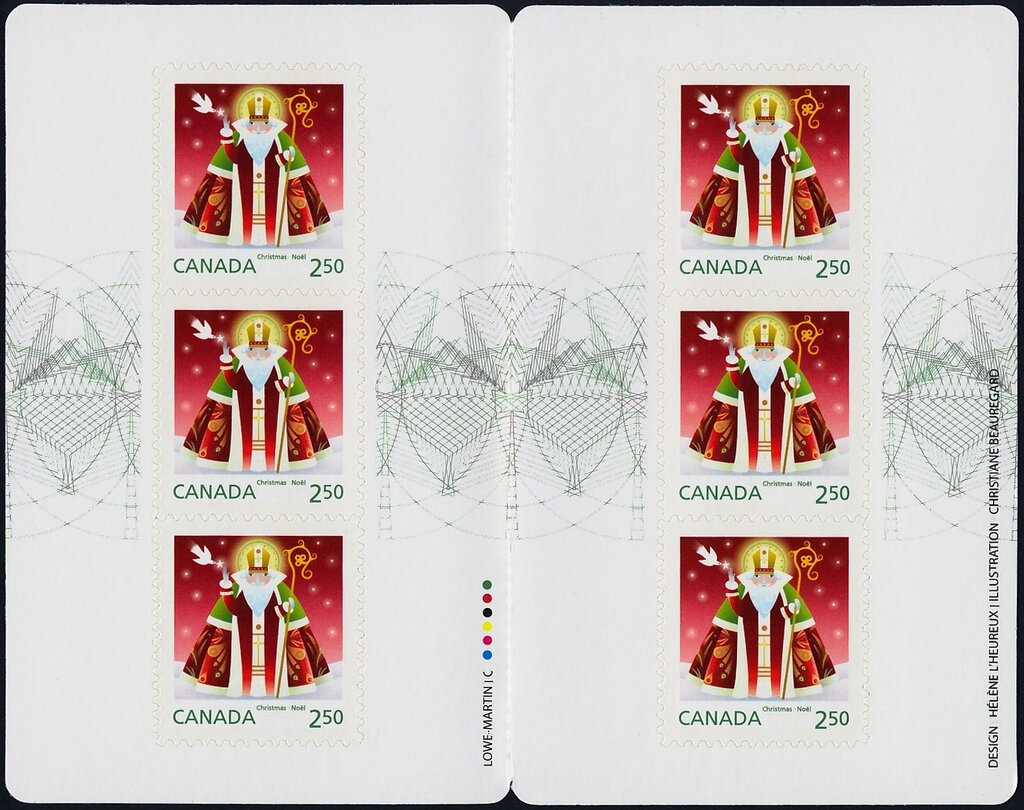 St Nicolas with dove - Booklet pane