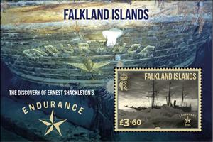Souvenir Sheet, Discovery of the Wreck of HMS Endurance, Falkland Islands,  , Joint Issues, Shipwrecks