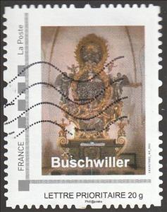 Stamp, Altar of the church Saint Martin de Buschwiller, Strasbourg, France,  , Churches - Cathedrals - Basilicas - Chapels, Golden Objects
